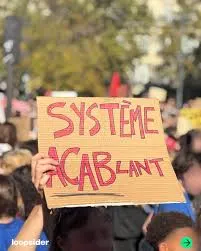 Pancarte en carton : « Système ACABlant »